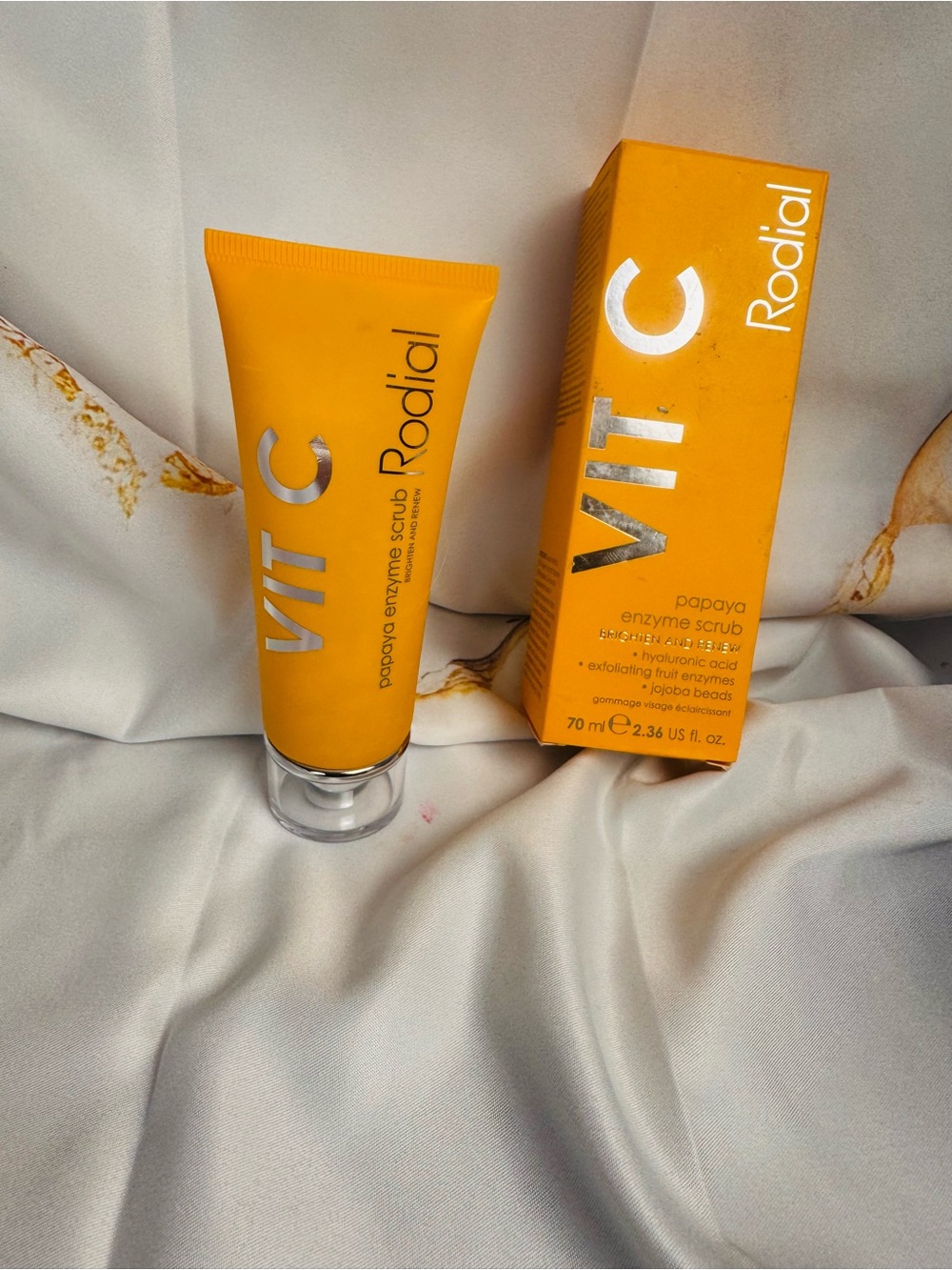 Rodial Vit C Papaya Enzyme Scrub 70mL | Brightening Face Exfoliator | New